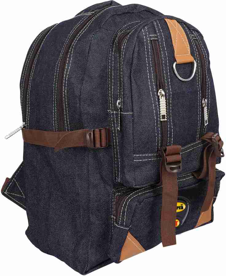 Topper Denim Casual Backpack School Bag College Bag Laptop Bag for Boys Girls Men Women. 20 ltrs Navy Blue 20 L Backpack Denim Blue Price in India Flipkart