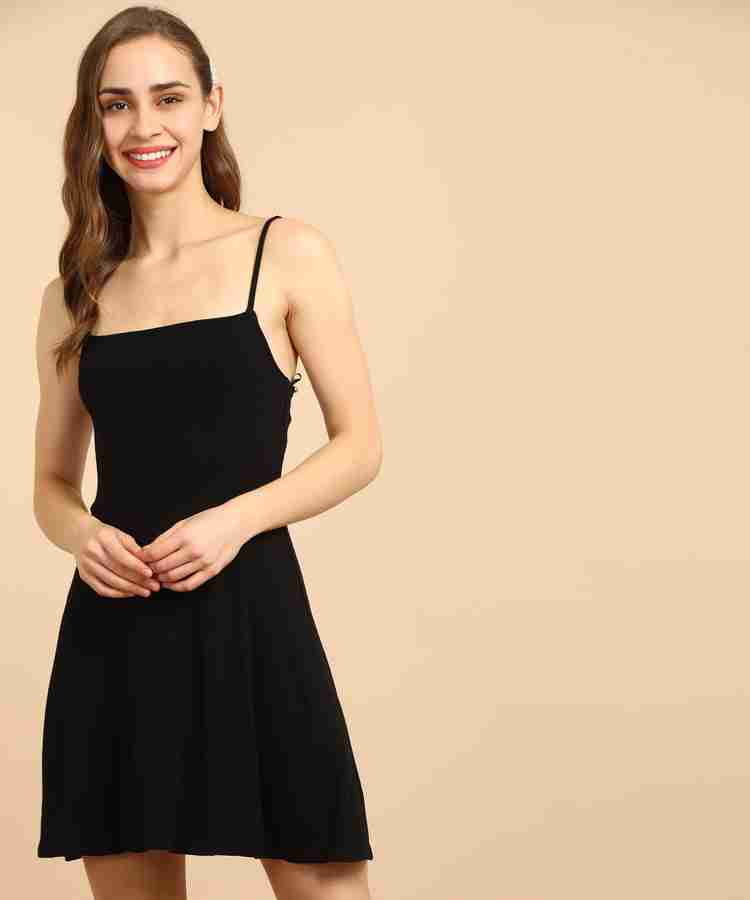 Forever 21 black skater dress online
