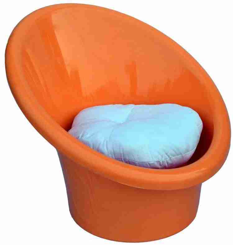 MIJHA Tub Chair with Complimentary Cushions Set of 02 Plastic