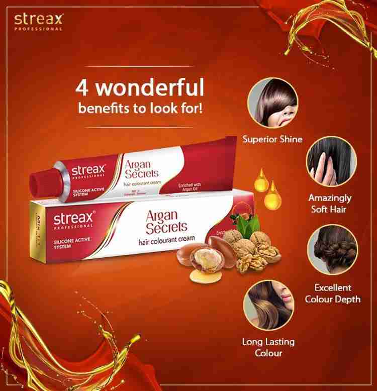 Streax Argan Secrets Hair Colourant Cream No.5 Pack of 2
