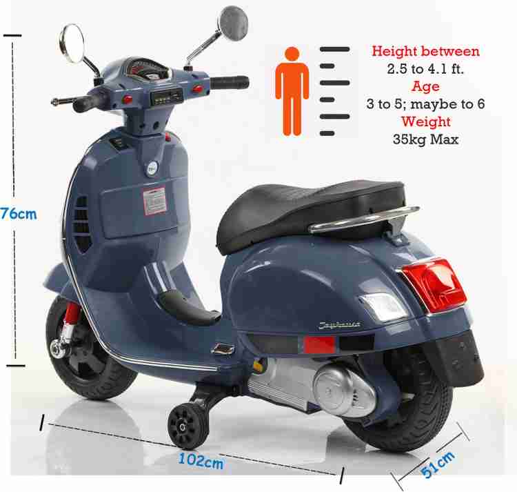 Toy House Vespa Rechargeable Battery Operated Ride on scooter for Kids 3 to 7yrs Grey Bike Battery Operated Ride On Price in India Buy Toy House Vespa Rechargeable Battery Operated Ride on scooter for
