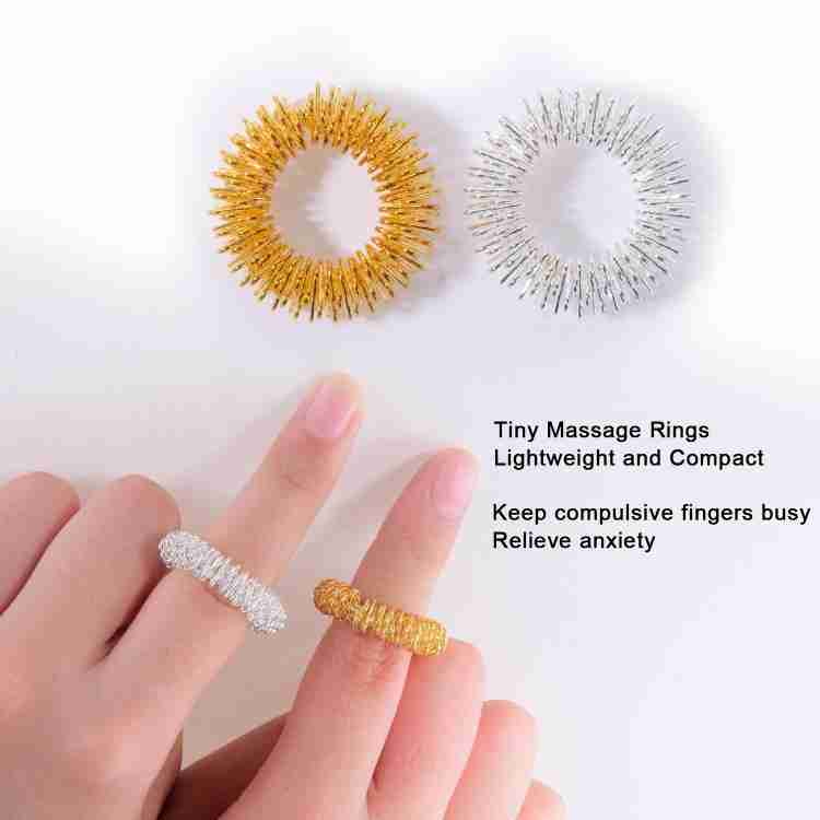 Cure18 Acupressure Massage Rings Finger Acupressure Ring Set