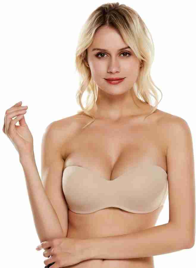 Buy PLUMBURY Padded Seamless Strapless Multi-Way Push Up Bra with  Detachable Straps Women Balconette Lightly Padded Bra Online at Best Prices  in India