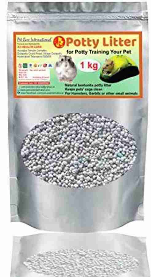 Pet Care International PCI Natural Potty Litter for Hamster Gerbills and other Small Animals Bentonite Scoopable Clumping Clay Balls Shape 1 Kg Pet Litter Tray Refill Price in India Buy Pet