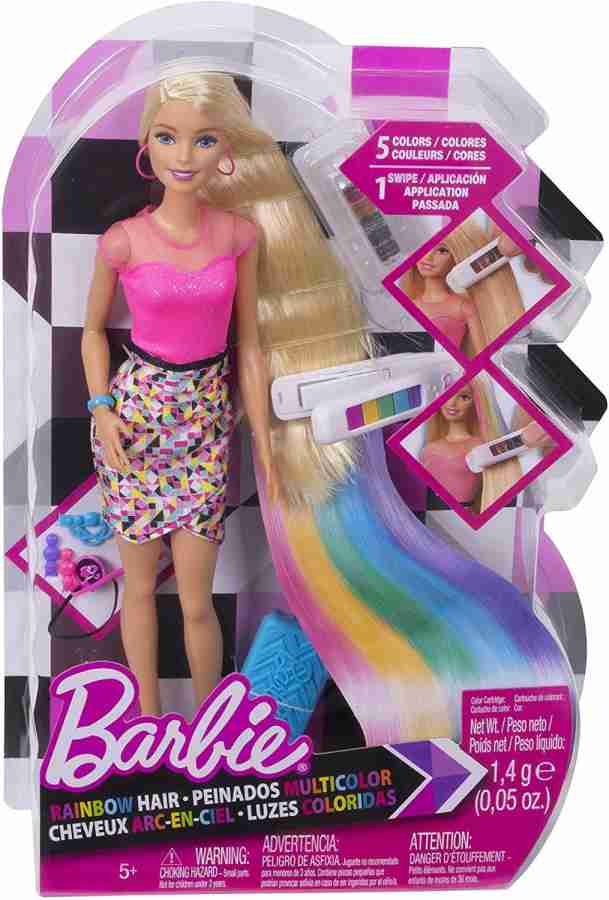 Barbie rainbow sparkle hair doll online argos