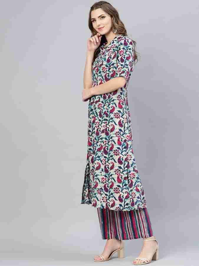 AKS Women Kurti Palazzo Set Buy AKS Women Kurti Palazzo Set Online at Best Prices in India Flipkart
