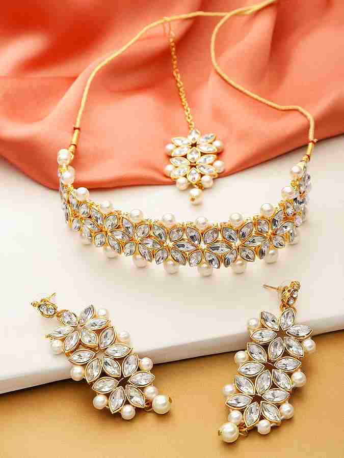 YouBella Alloy White Jewellery Set Price in India Buy YouBella Alloy White Jewellery Set Online at Best Prices in India Flipkart