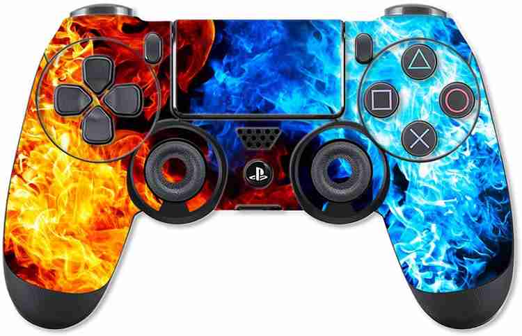 GADGETSWRAP PS4C3717 Printed Red Blue Flames Skin For PS4