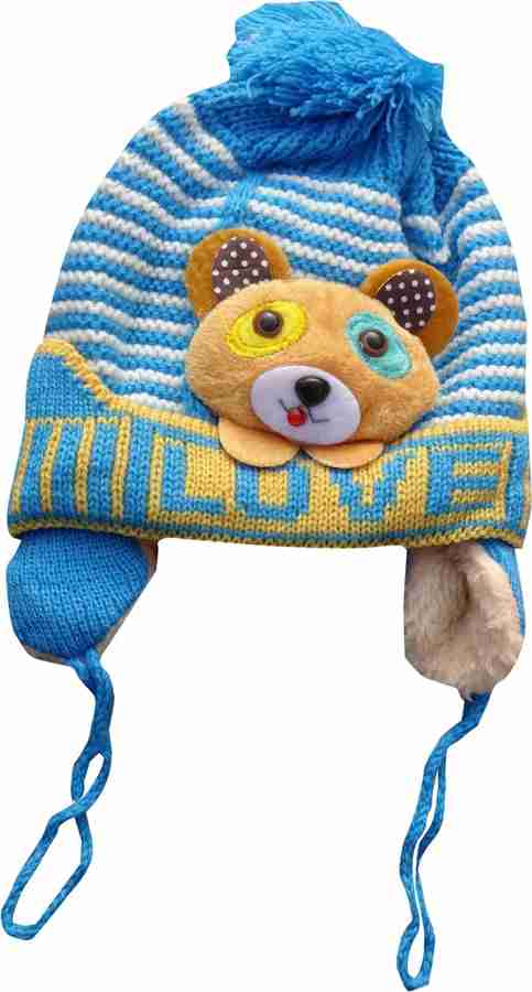 New Born love Baby Teddy Woolen cap Kids Cap Price in India Buy