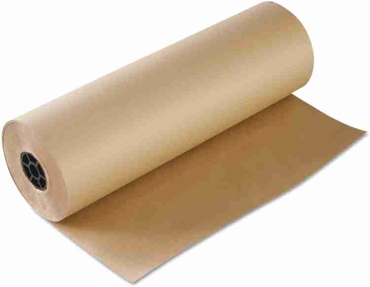 Eco Kraft Brown Packaging Paper Roll 22 Inch* 5 Mtr 100 gsm, 120 gsm Paper  Roll - Paper Roll 