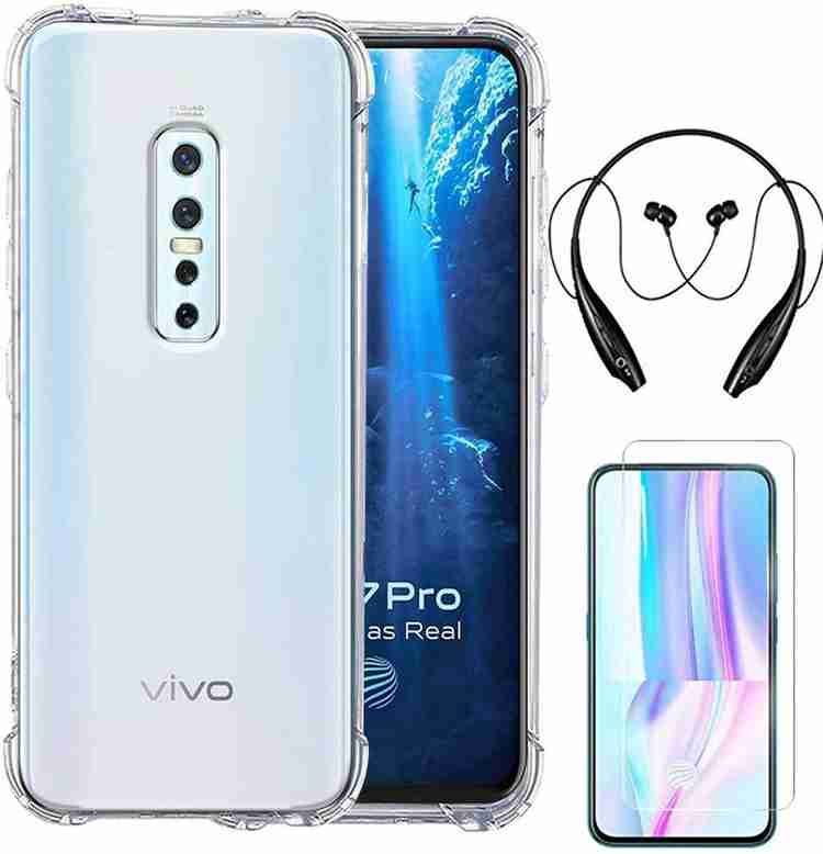 RRTBZ Cover Accessory Combo for Vivo V17 Pro with Bluetooth Headset Headphones and Tempered Screen Guard Price in India Buy RRTBZ Cover Accessory Combo for Vivo V17 Pro with Bluetooth Headset