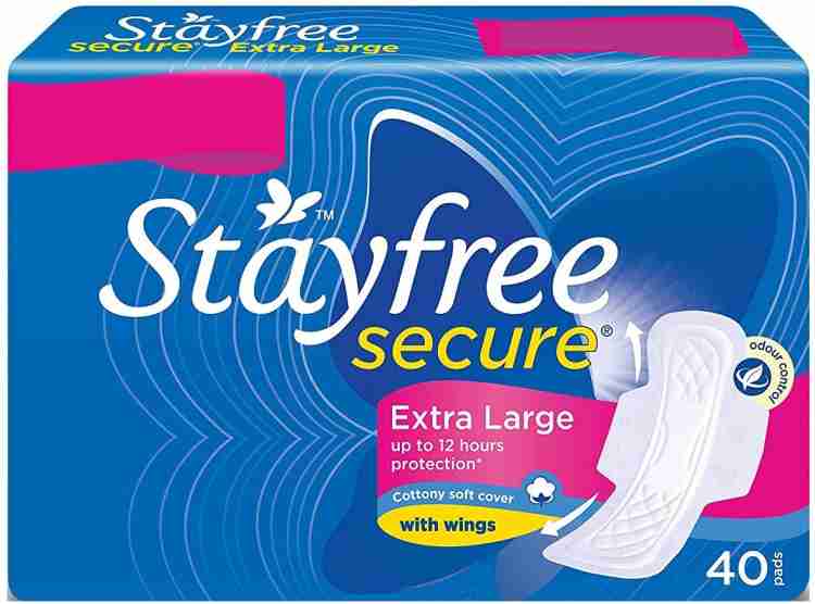 STAYFREE Secure Extra Large 40 Sanitary Pads Sanitary Pad, Buy Women  Hygiene products online in India