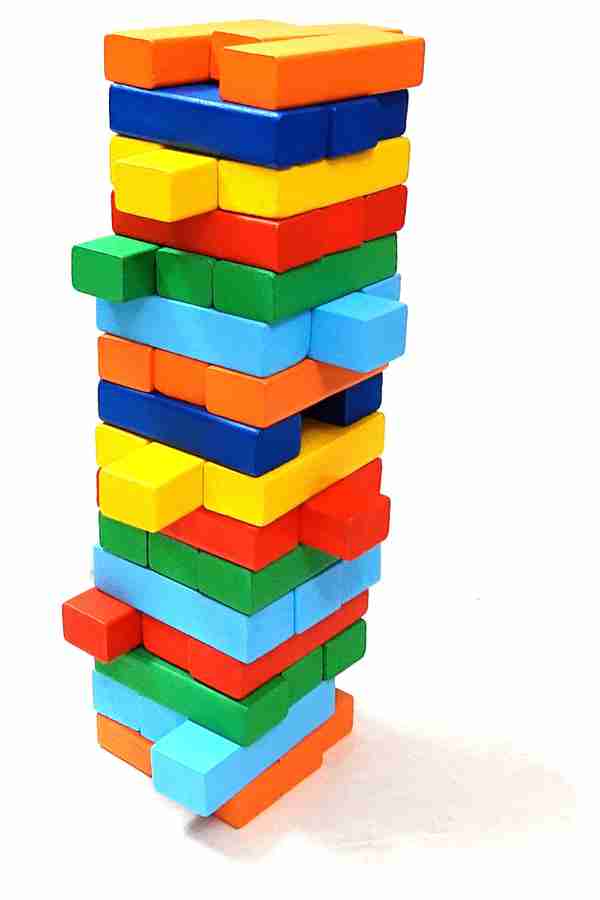 Colored jenga clearance