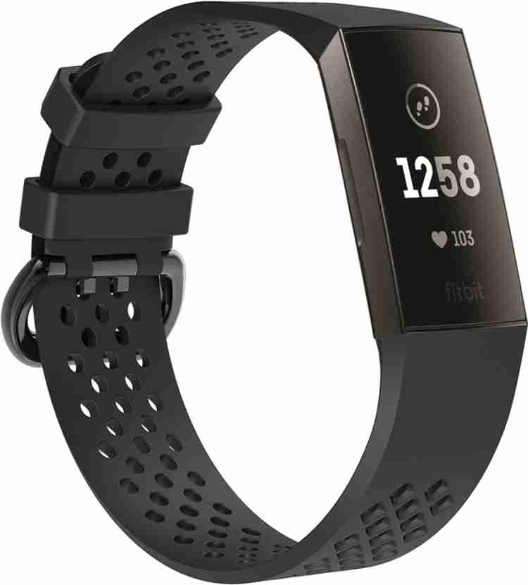 Fitbit charge 3 black strap best sale