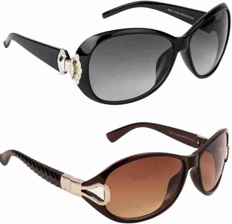 Buy HIPPON Butterfly Oval Over sized Sunglasses Brown For Women Online Best Prices in India Flipkart