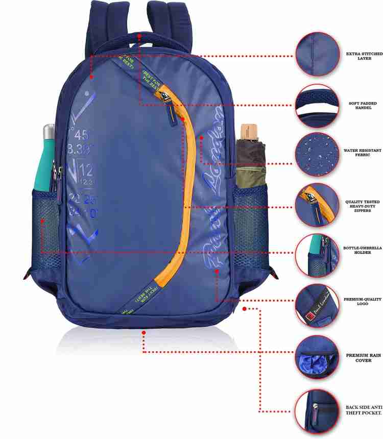 Paul London Atlas 35 L Laptop Backpack Navy Price in India Flipkart