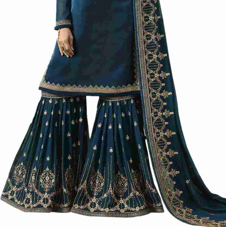 HEAVEN VILLA FASHION Poly Silk Embroidered Gown Anarkali Kurta Bottom Material Price in India Buy HEAVEN VILLA FASHION Poly Silk Embroidered Gown Anarkali Kurta Bottom Material online at Flipkart