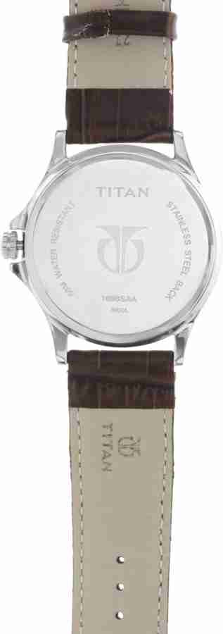 Titan Men's 'Neo' Quartz Metal and Leather Automatic Watch, Color:Brown (Model: 1698SL01)