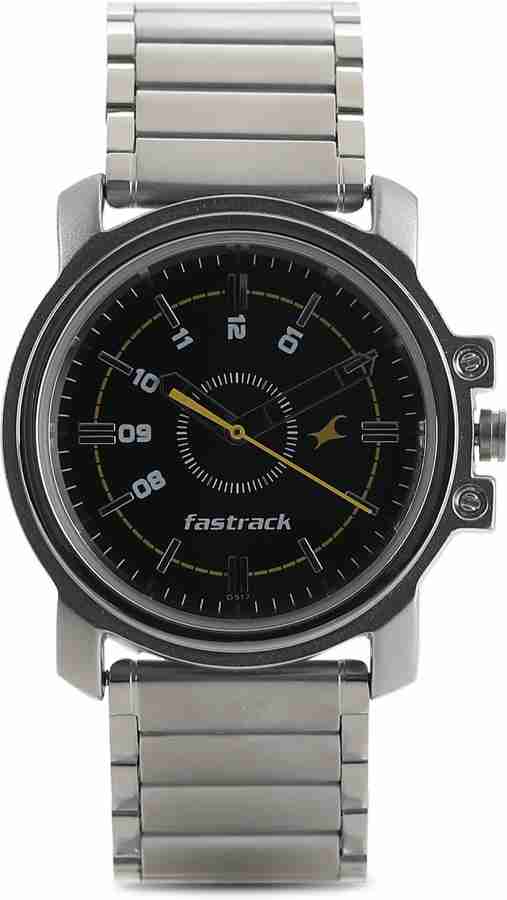 Fastrack steel chain best sale silver analog watch 3039sm002