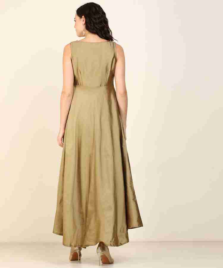 Akkriti by Pantaloons Women Gown Gold Brown Dress Buy Akkriti