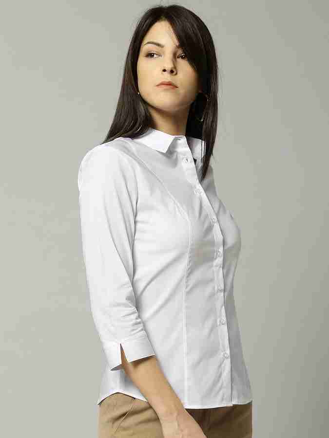 MARKS SPENCER Women Solid Formal White Shirt Buy MARKS