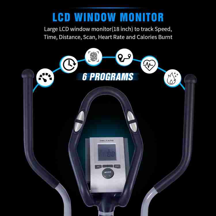 WELCARE WC6020 Elliptical Trainer with seat Hand Pulse Sensor