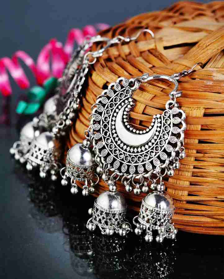 Flipkart Buy World Wide Villa AFGHANI TRIPLE JHUMKA EARRINGS