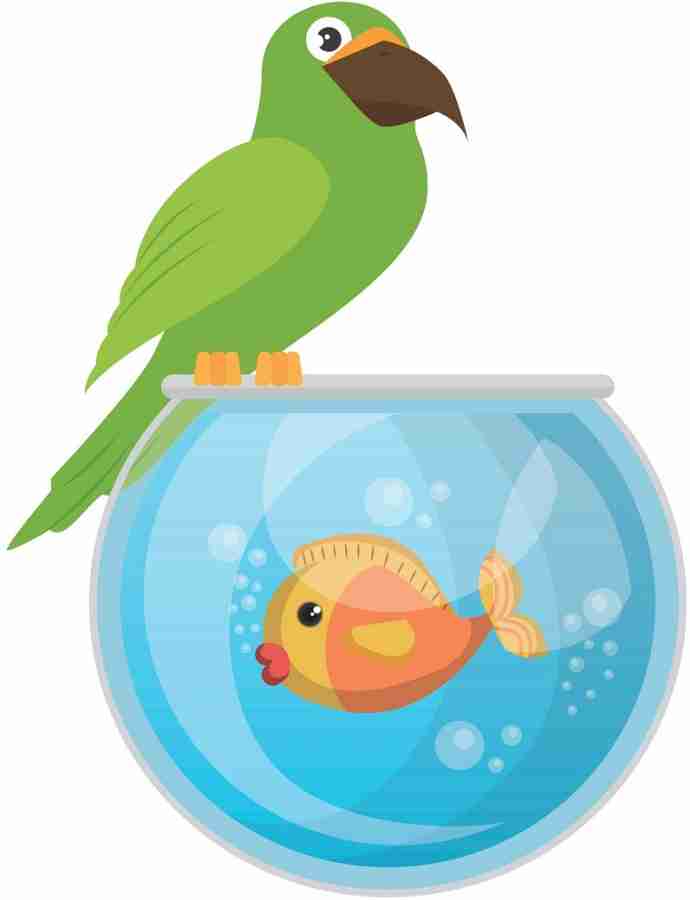 Parrot on a on sale fishbowl