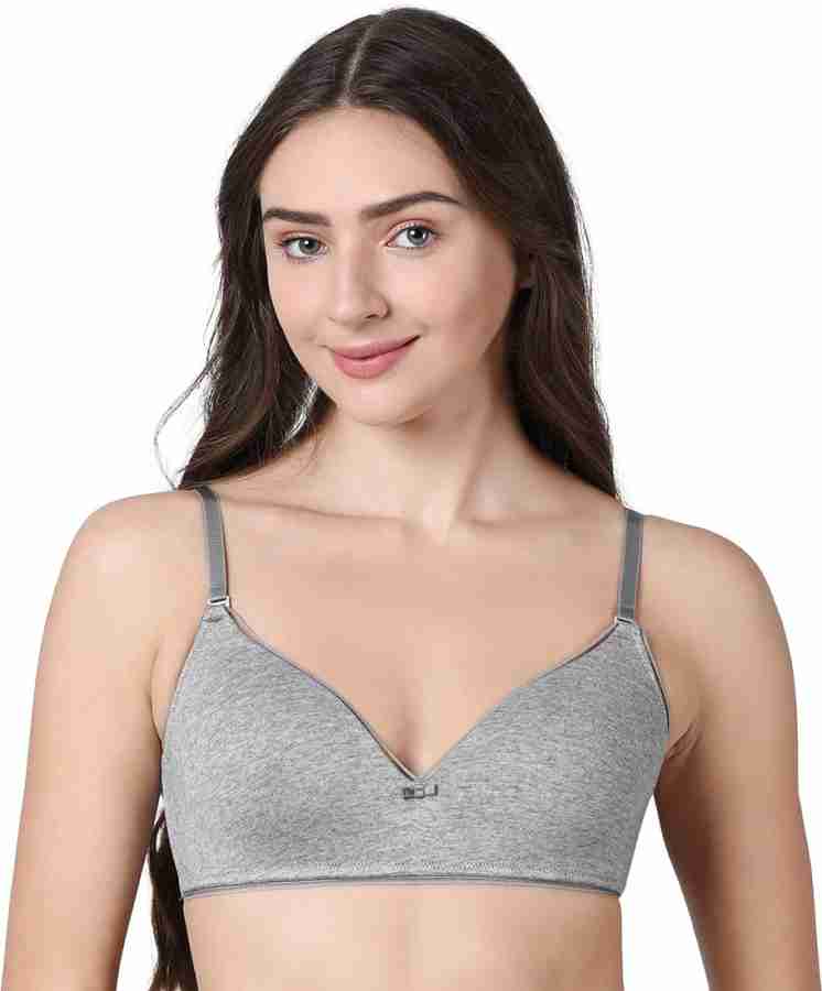 Enamor High Coverage, Wirefree A028 Lightweight V-neck Cotton