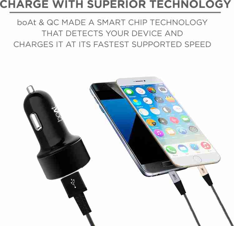 boAt 15 W Qualcomm 3.0 Turbo Car Charger Price in India - Buy boAt 15 W Qualcomm  3.0 Turbo Car Charger Online at
