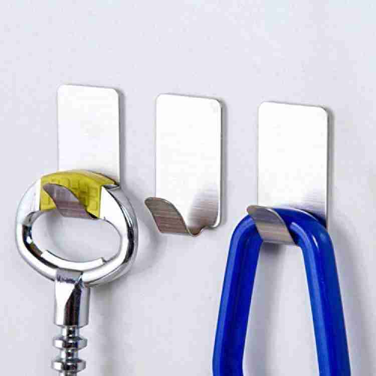 Stainless Steel Silver Wall Clips Hook Adhesive (9 Pieces) at Rs 68/piece  in New Delhi