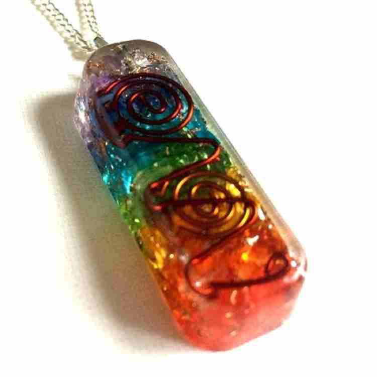 Orgone 7 Chakra Necklace Crystal Pendant EMF Protection Copper