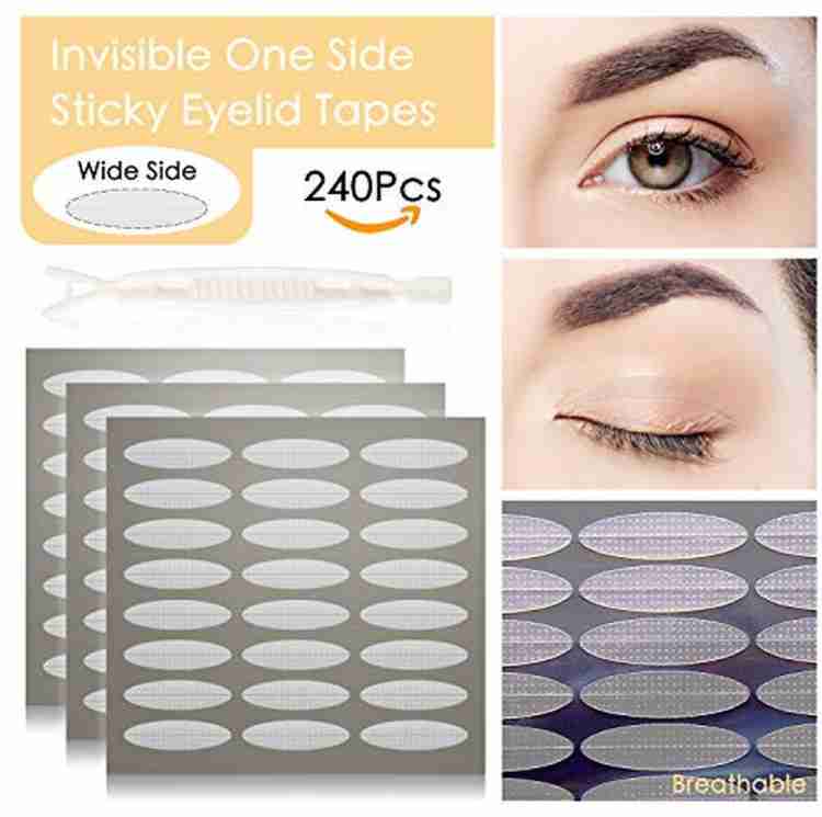 Zmbeauty 240Pcs Self-Adhesive One Side Eyelid Tapes Breathable Invisible  Fiber Double Eyelid Stickers, Instant Eye Lift Strips, Big Eye Decoration  Makeup Tools - Price in India, Buy Zmbeauty 240Pcs Self-Adhesive One Side