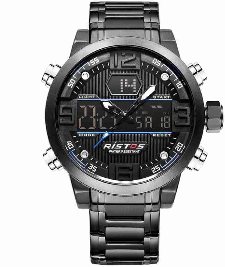 RISTOS 9338 Black Blue Ristos Authentic Series Analog Digital