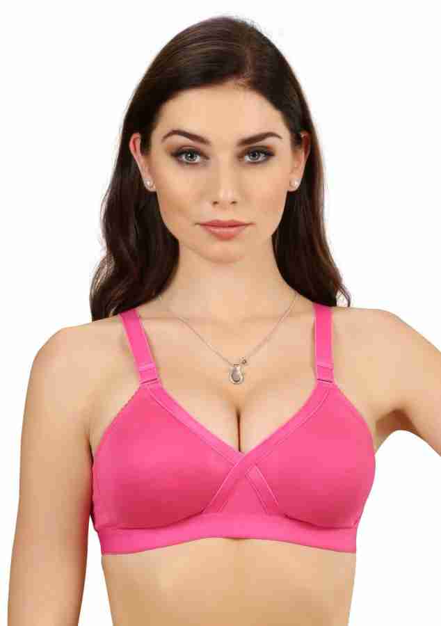 Groversons Paris Beauty by Groversons Paris Beauty Non padded wirefree  molded cross neck full coverage bra (Hpink, Black) Women Full Coverage Non  Padded Bra - Buy Groversons Paris Beauty by Groversons Paris