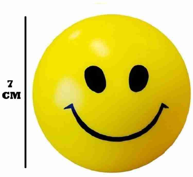 Definite Smiley Sponge Ball Stress Relieving 7cm Diameter 3 Balls