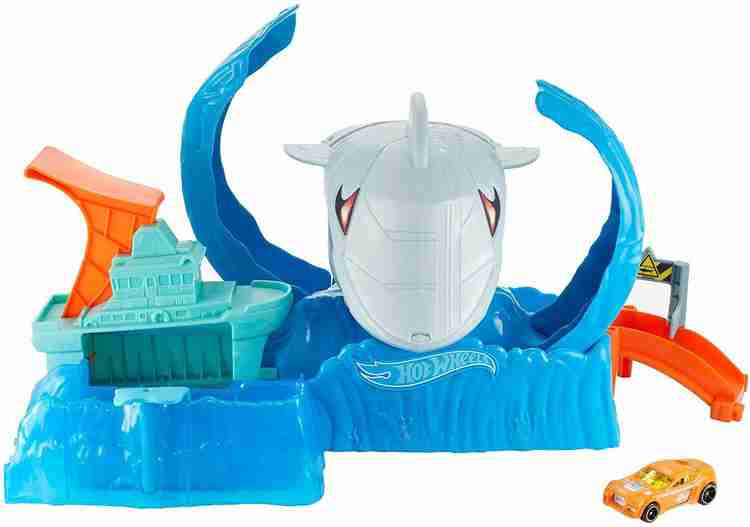 HOT WHEELS City Color Shifter Shark Jump Playset City Color