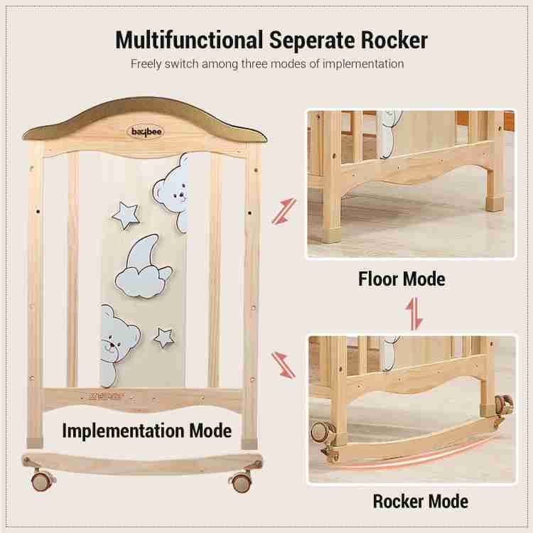 Baybee wooden outlet cradle