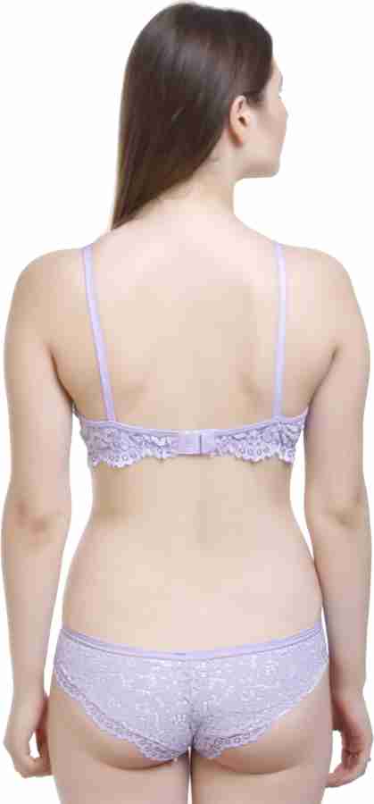 Buy StyFun Women Purple Floral Cotton Blend Single Bra & Panty Set Online  at Best Prices in India - JioMart.