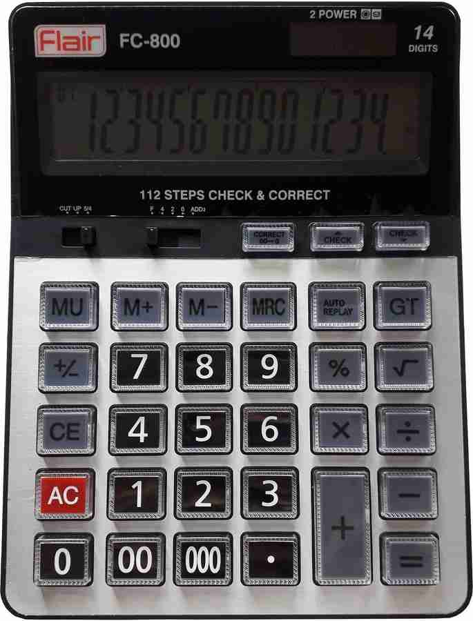 Flipkart FLAIR FC 800 Desktop Series 112 Steps Check Correct Basic Calculator Basic