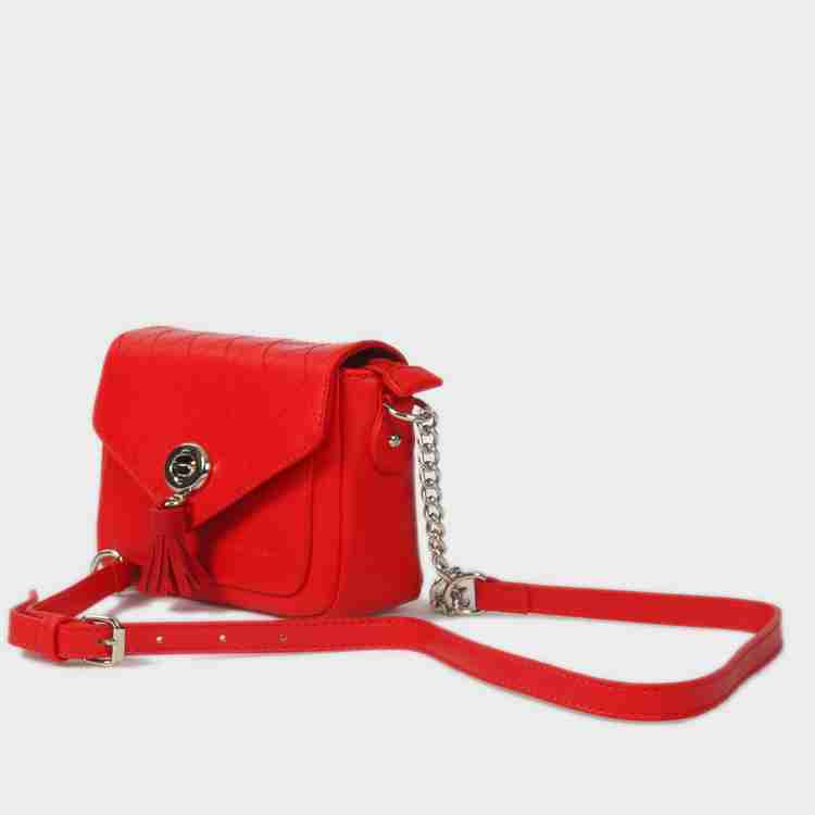 David Jones Red Sling Bag Sling Bag For Women Red Red Price in