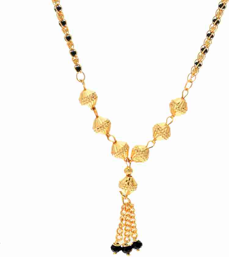 Beadworks Gold Plated Mangalsutra Necklace kanthi Set For Women
