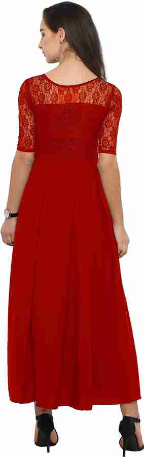 Mastani creation Women Pleated Red Dress Buy Mastani creation