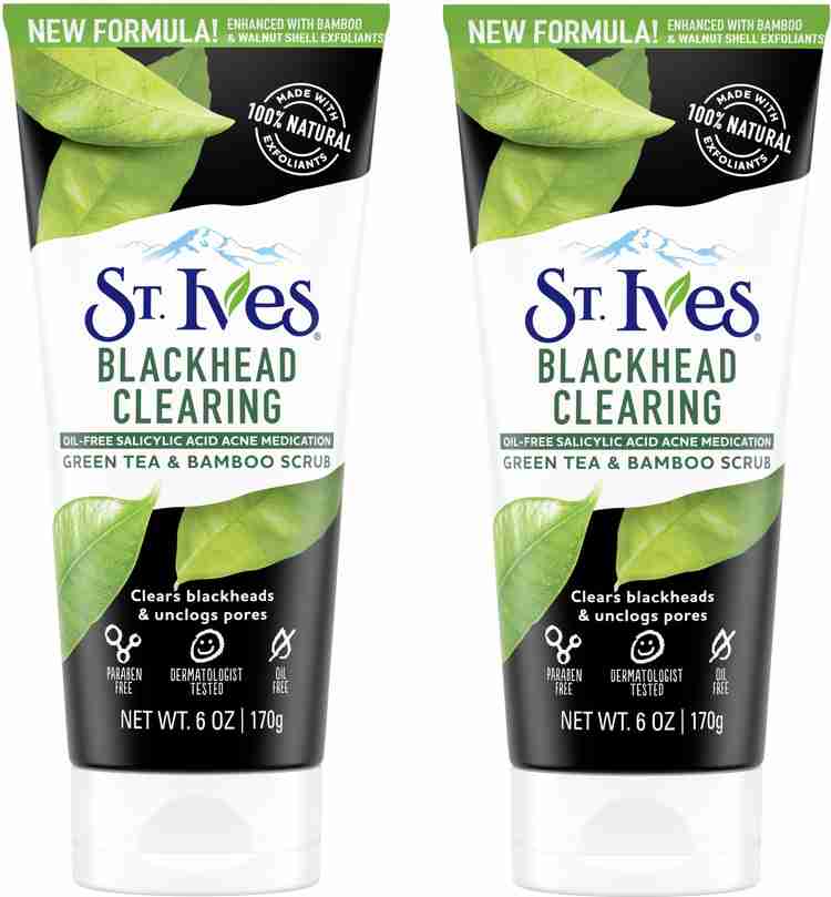 ST.IVES Blackhead Clearing Face Scrub Green Tea Unclog Pores