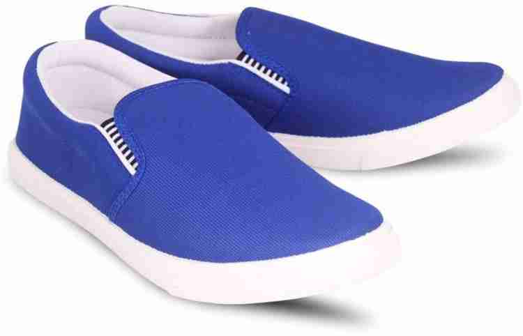 Royal blue slip on sneakers shop