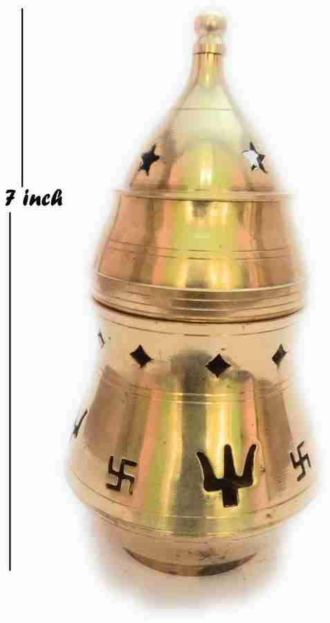 Real Craft Kapoor lamp Camphor lamp Brass Table Diya Set Price in