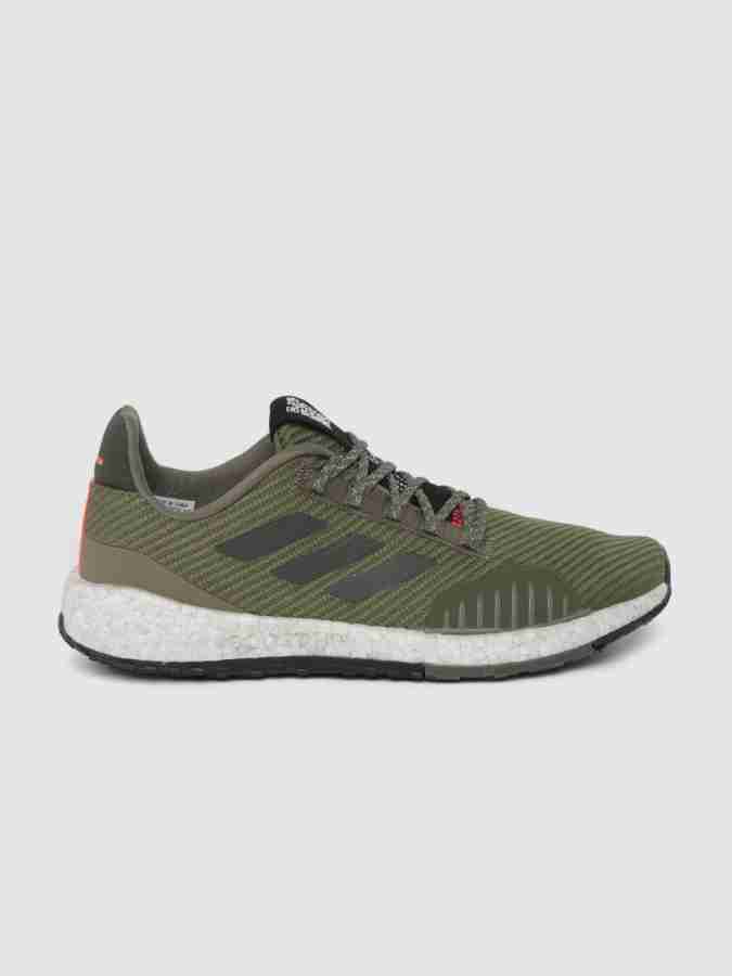 ADIDAS Men Olive Green PulseBOOST HD Winter Running Shoes Running