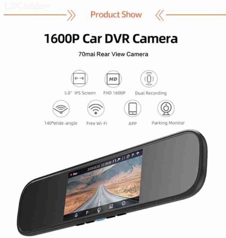 70MAI Dashcam without GPS 170 degree Interior 170 degree Exterior