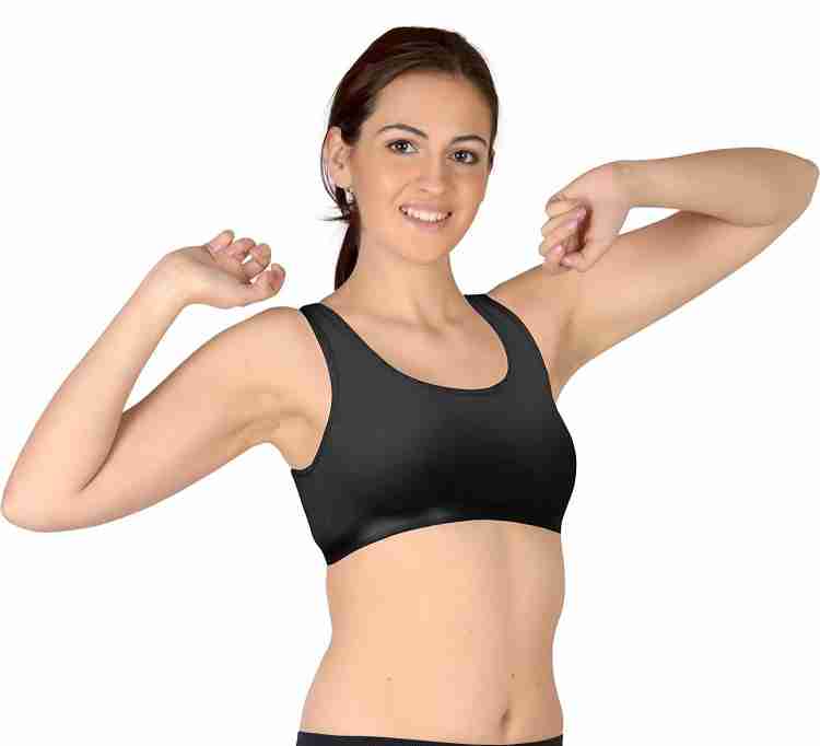 Buy Dermeida Yoga Running Boxing™ Medium Bounce Control Sports Bra - Hot  Black - 26 Women Sports Non Padded Bra Online at Best Prices in India