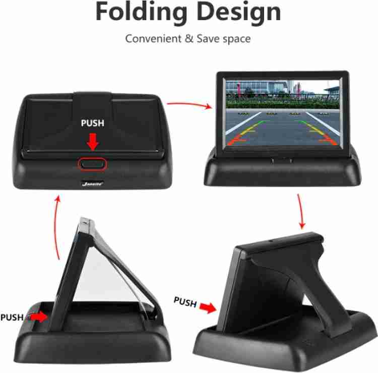 EliteAuto 4.3 Digital TFT LCD Foldable/Car Rearview Reverse Security Monitor  Screen Parking Backup Camera/16:9 High Definition Display Rearview Monitor (Foldable  Screen) Vehicle Camera System Black LCD Price in India - Buy EliteAuto
